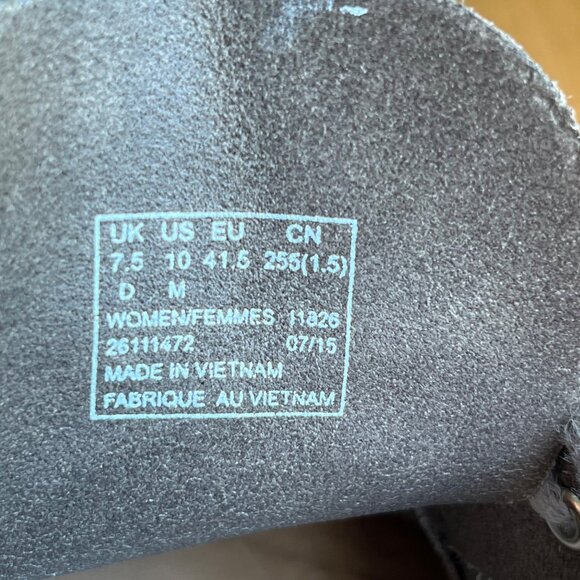 SIZE 10 Clarks Original Womens Gray Wool Felt Leather Desert Boots Crepe Soles - Picture 2 of 11